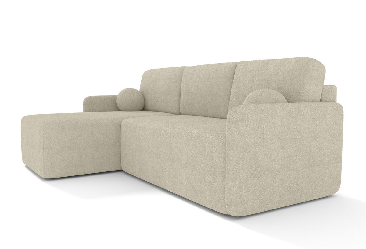 ECKSOFA MONDI Beige - Beige/Schwarz, Kunststoff/Textil (212/142cm) - Luxkor24