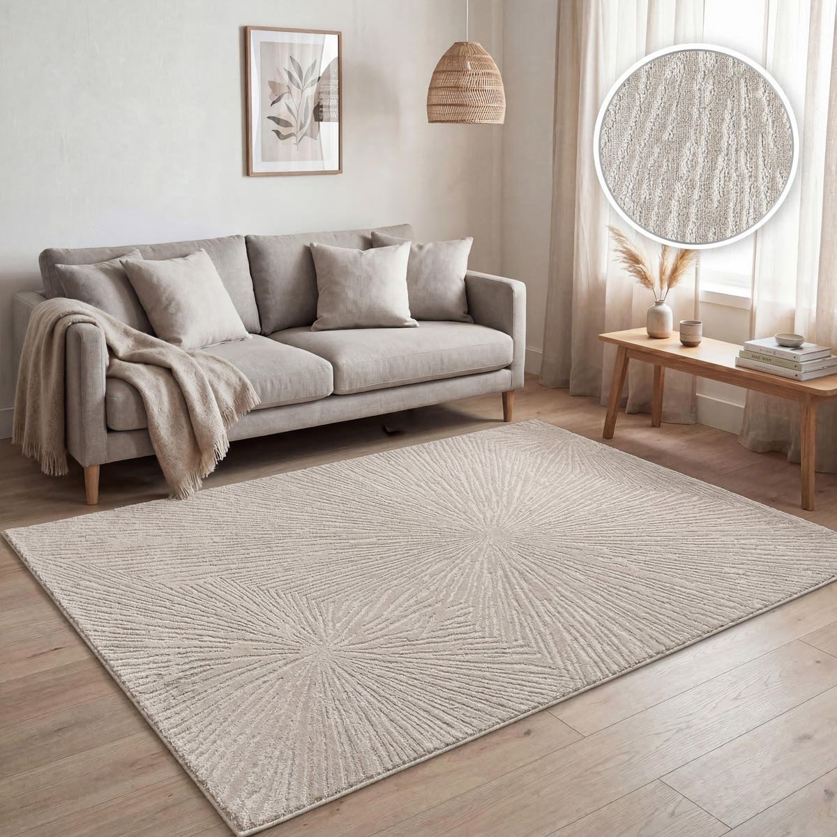 KURZFLORTEPPICH 80/150 cm Tinos 573 - Beige, Textil (80/150cm) - Paco Home