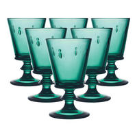 WEINGLÄSER Biene Abeille Smaragdgrün 240 ml 6er Set - Grün, Glas (0.24L) - La Rochère