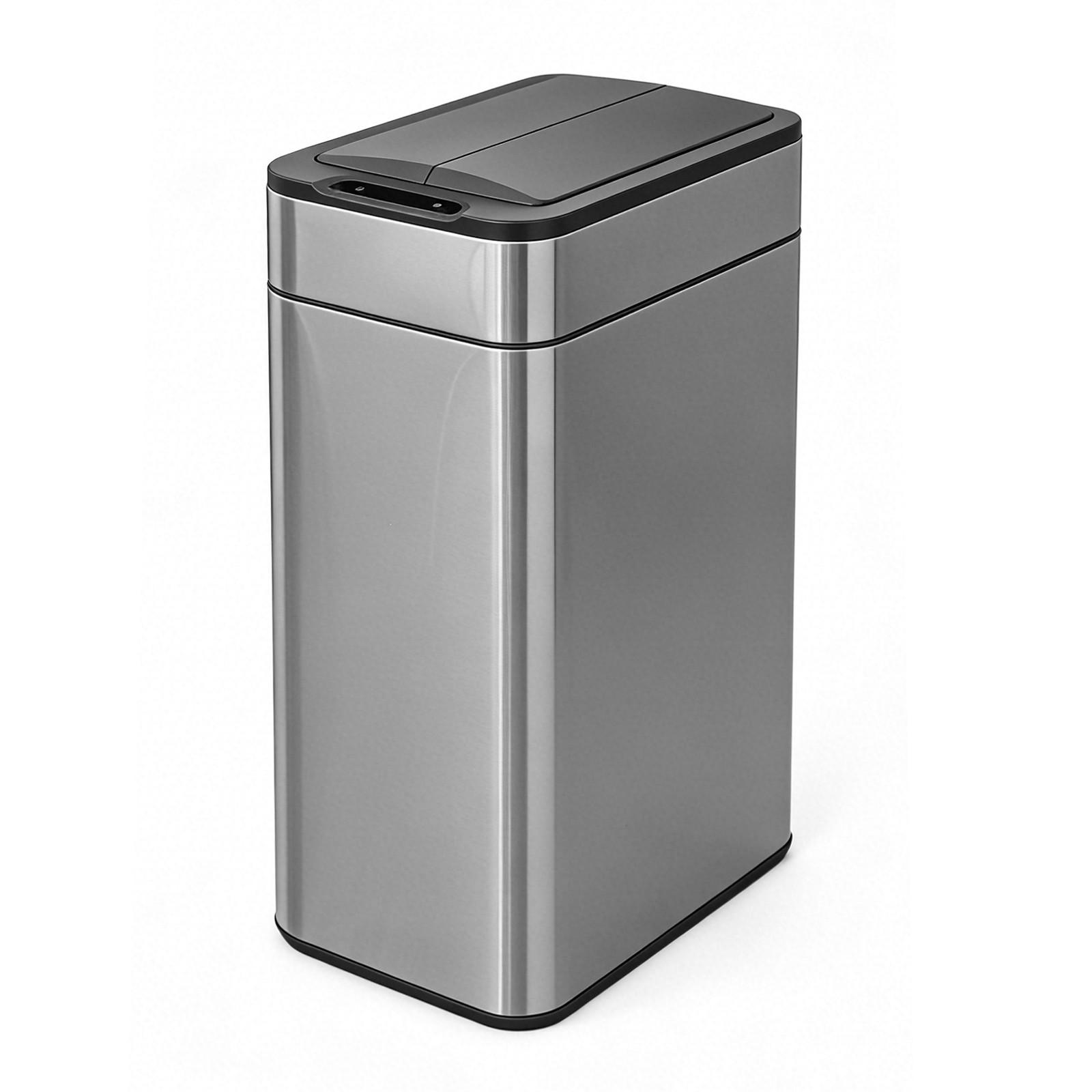 SENSORMÜLLEIMER SE60L Silber - Silberfarben, Metall (28/67/41cm) - SVITA