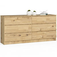 KOMMODE Eiche Artisan 160x40x77 cm - Eiche Artisan, Holzwerkstoff (160/77/40cm) - Akord