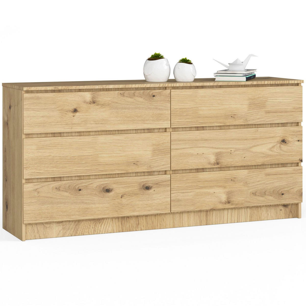 KOMMODE Eiche Artisan 160x40x77 cm - Eiche Artisan, Holzwerkstoff (160/77/40cm) - Akord