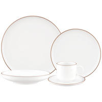 KOMBISERVICE Sento Home Pure Lines Cocoa Brown 30-tlg. - Hellbraun, Keramik (2/2/2cm) - Seltmann Weiden