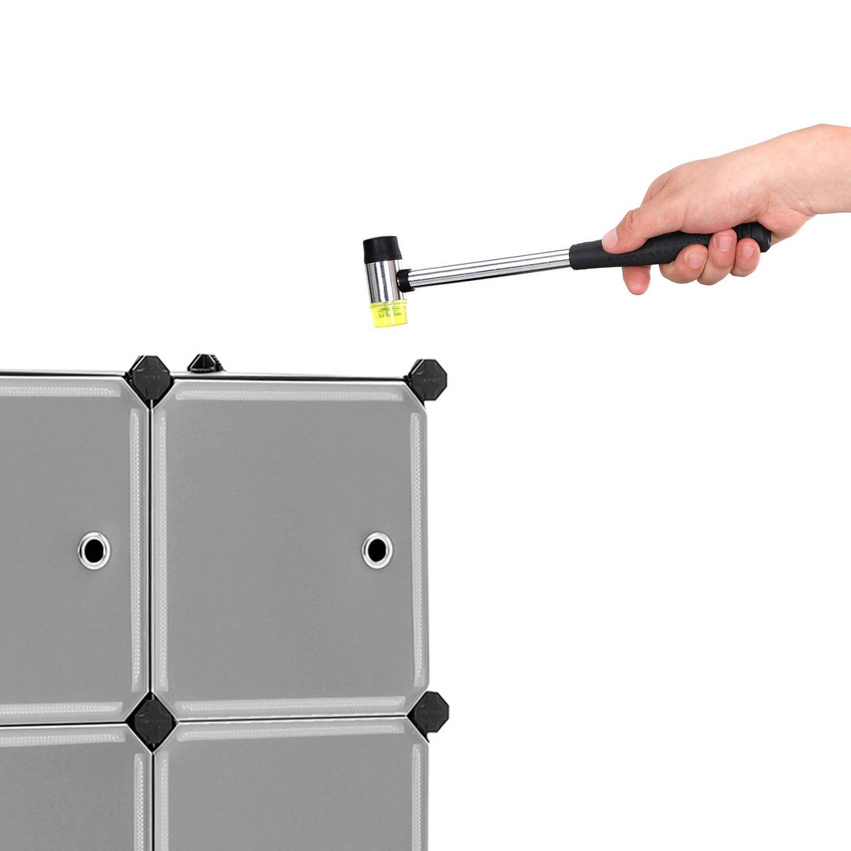 KUNSTSTOFFSCHRANK KLEIDERSCHRANK - Schwarz, Kunststoff (31/93cm) - Hansiro