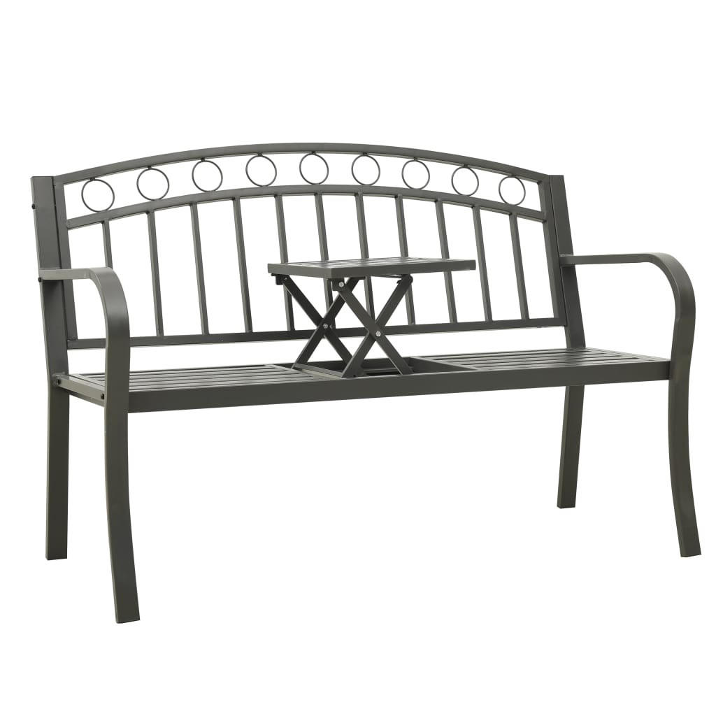 furnicato Gartenbank Grau 120x81x51 cm