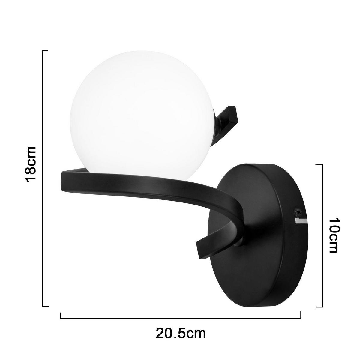WANDLEUCHTE Monika - Schwarz, Metall (10/18/21cm) - Nettlife