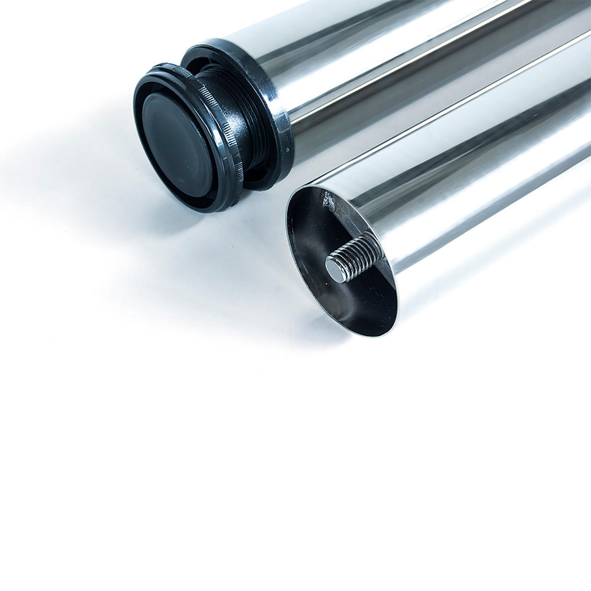 TISCHBEINE, Durchmesser 60mm, H 830mm, Stahl, Verchromt 4er-set - Chromfarben, Metall (6/85/6cm) - EMUCA