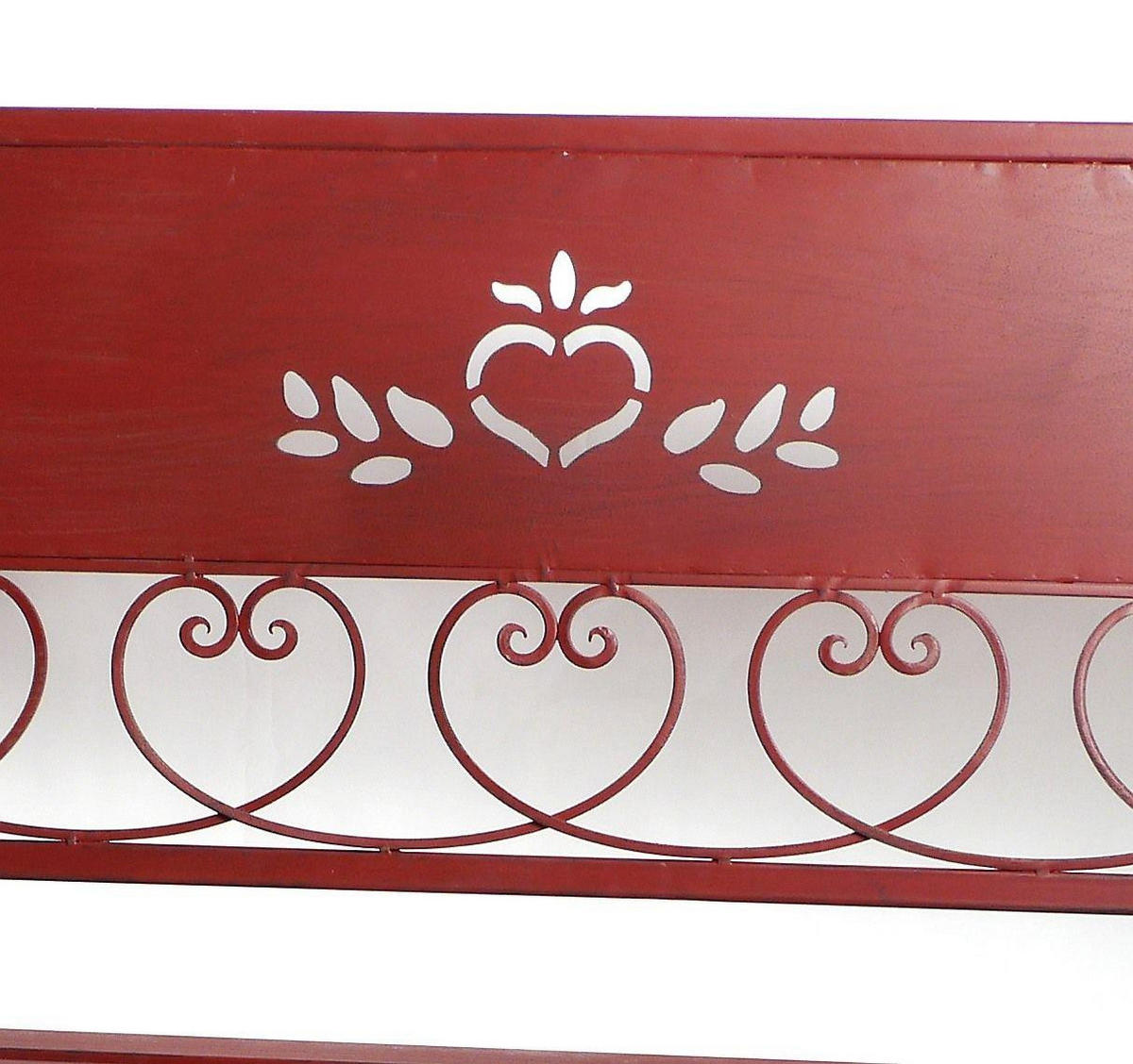 GARTENBANK 2 Sitzer Metall Rot 120 cm - Rot, Metall (120/88/55cm) - DanDiBo