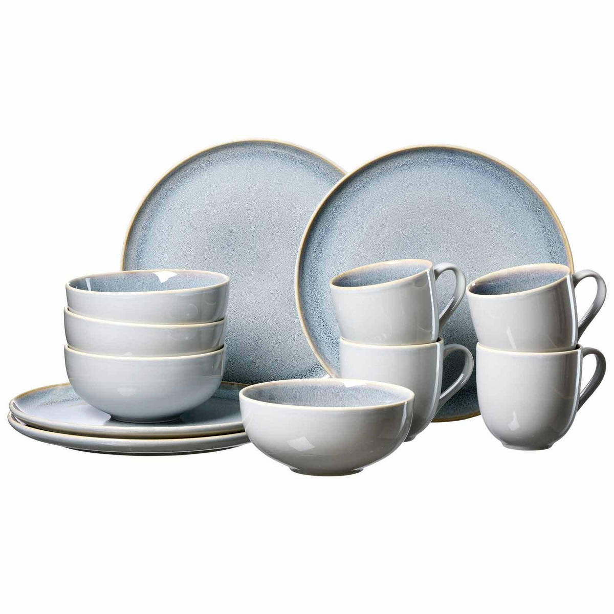 KOMBISERVICE Skagen Stone grau 12er Set - Grau, Keramik (1/1/1cm) - Ritzenhoff Breker