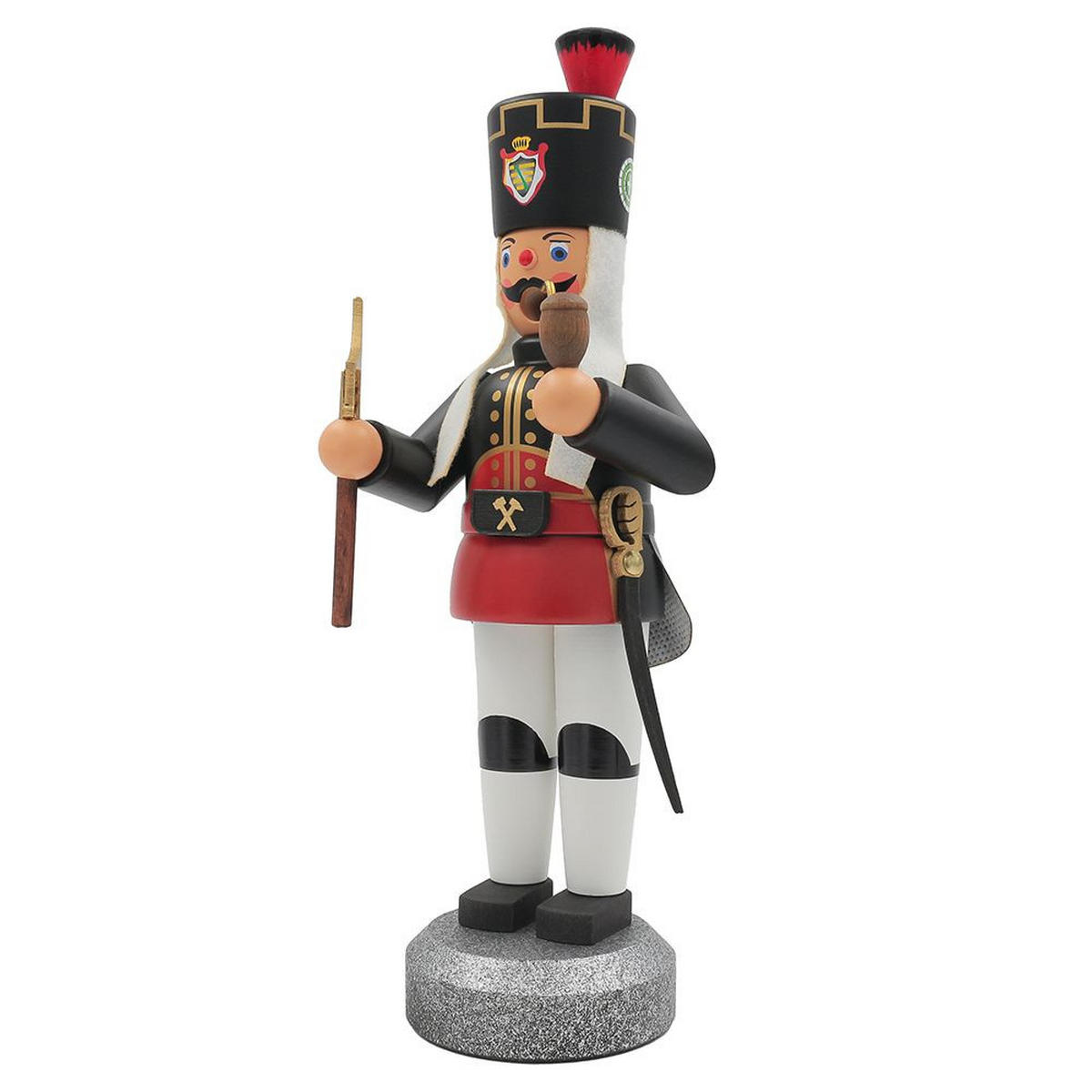 RÄUCHERMANN Bergmann Knappschaftsältester 22 cm - Schwarz, Holz (10/22/10cm)