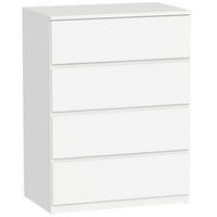 KOMMODE Weiß grifflos 60/40/80 cm - Weiß, Holzwerkstoff (60/80/40cm) - PANGIVO