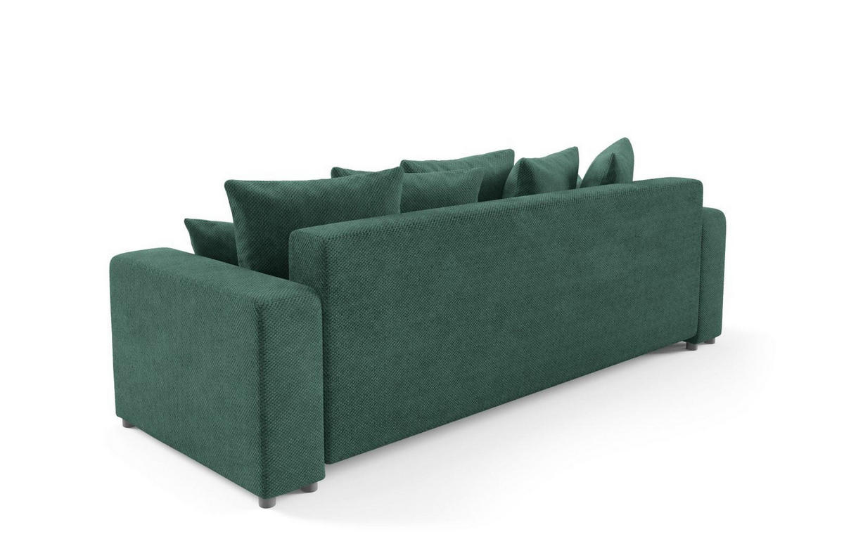 SCHLAFSOFA mit Bettkasten Grün - Grün, Textil (247/88/93cm) - Furnisell