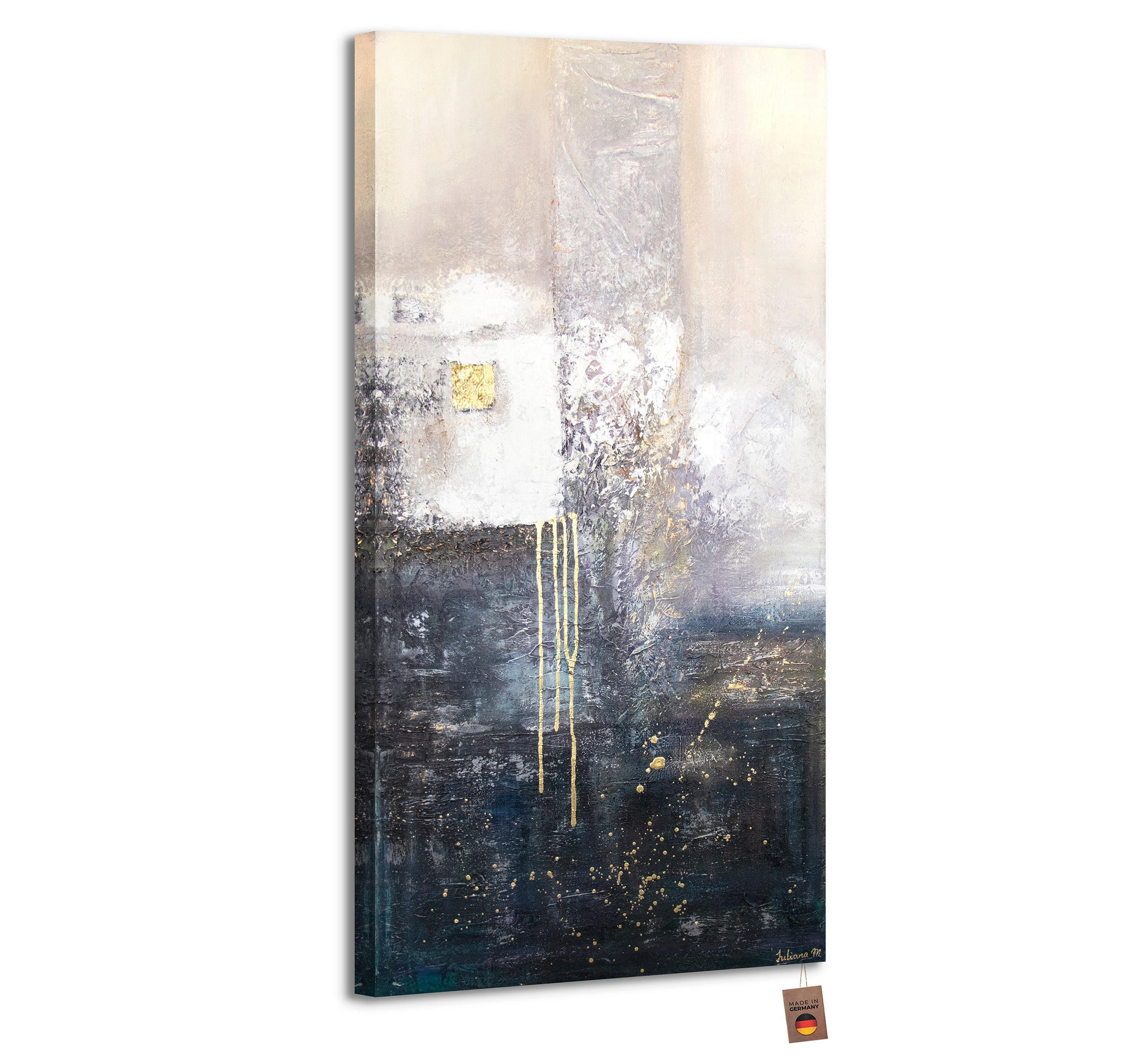 GEMÄLDE Fragmente auf Keilrahmen 100x50 cm - Blau, Holz (100/50cm) - YS-art gallery