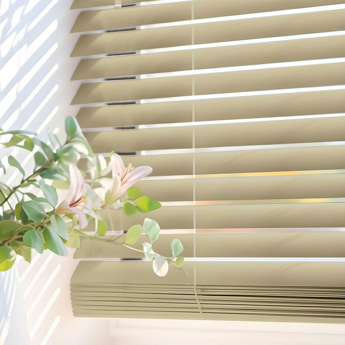 JALOUSIEN vinyl venetianische mit Taupe Zugschnur 90x160 - Braun, Kunststoff (90/160cm) - STORESDECO