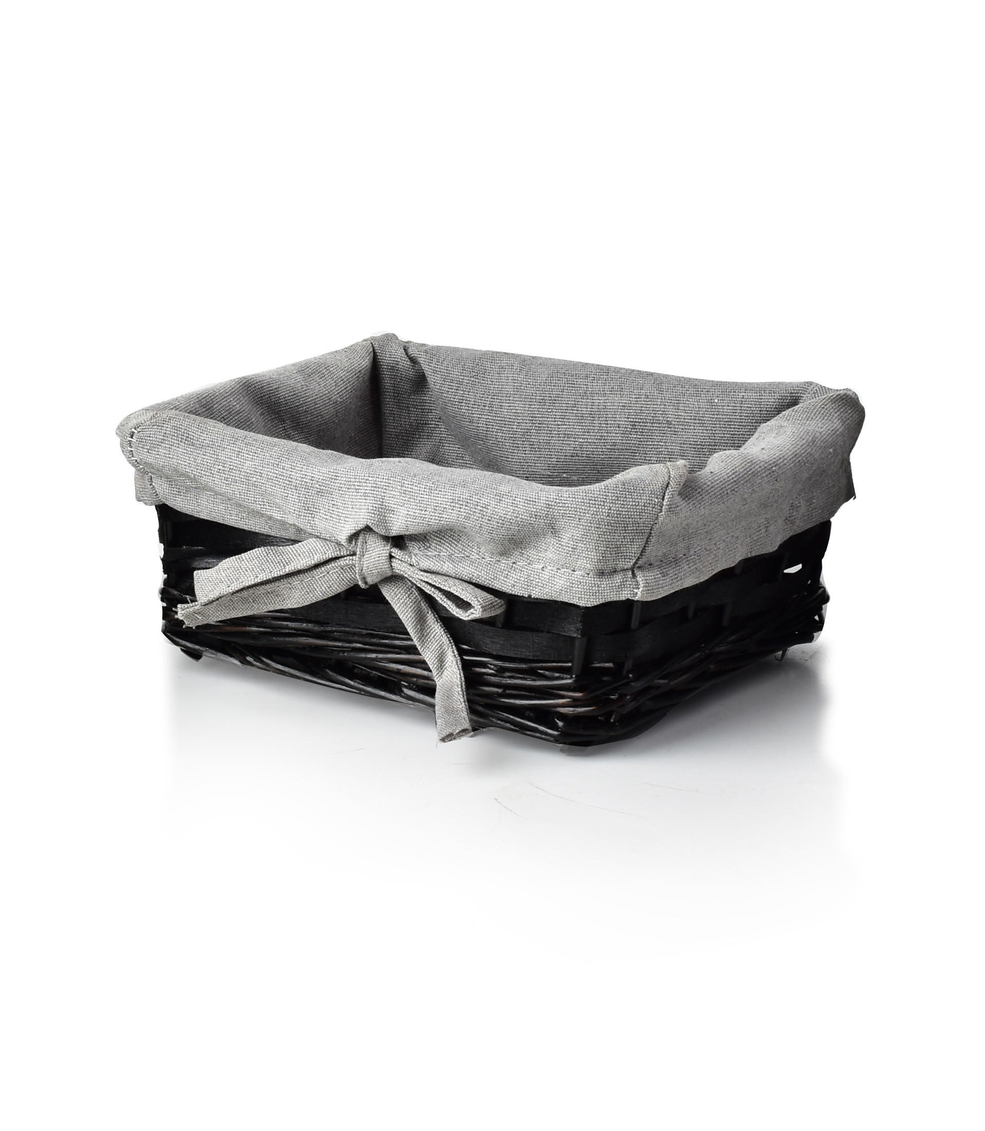 KORB Will grau 19/16/8cm Korbgeflecht - Grau, Holzwerkstoff (16/8/19cm) - Mondex