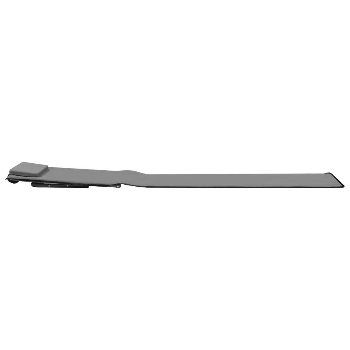 KLAPPBARE Strandmatte 2Er Set Stahl Und Stoff Grau - Grau, Textil (53/47/56cm) - vidaXL