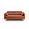SOFA Mamaia aus strukturiertem Stoff ziegelstein 2 Sitzplätze - Braun, Textil (92/75/152cm) - Micadoni