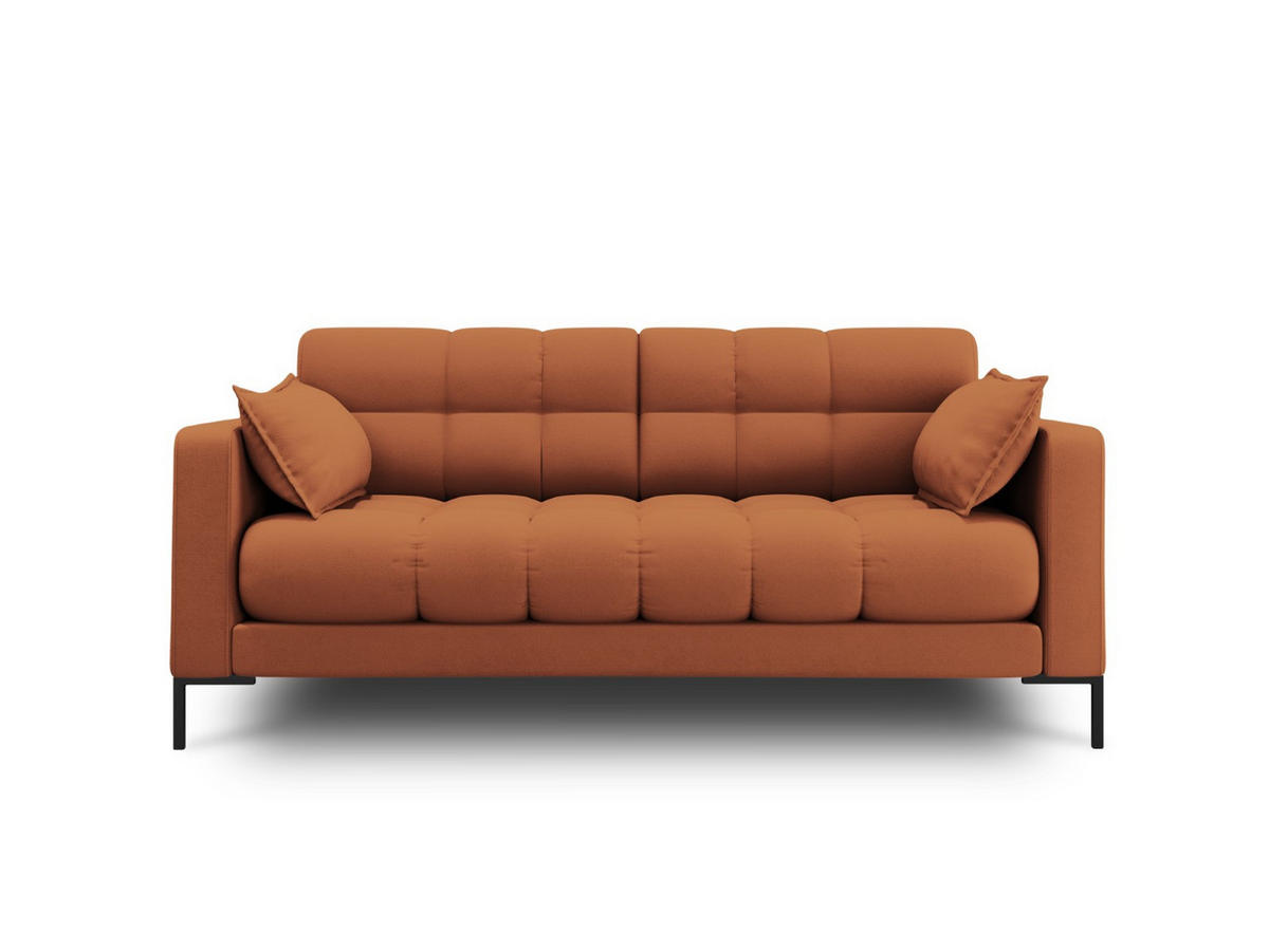 SOFA Mamaia aus strukturiertem Stoff ziegelstein 2 Sitzplätze - Braun, Textil (92/75/152cm) - Micadoni