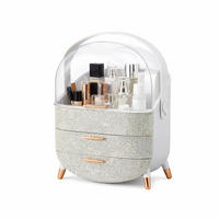 KOSMETIKORGANIZER Carsten Ⅲ 26/16/38 cm - Silberfarben, Kunststoff (16/38/26cm) - Nettlife