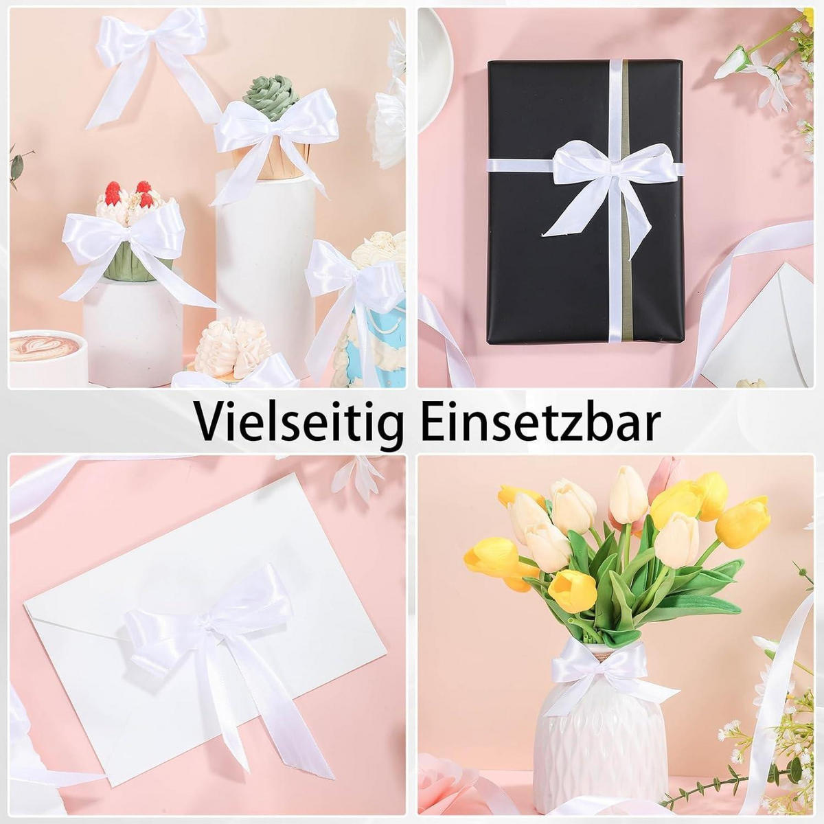 DEKOBAND 50 m Weiss 20 mm Satinband - Weiß, Textil (2/0.1/5000cm)