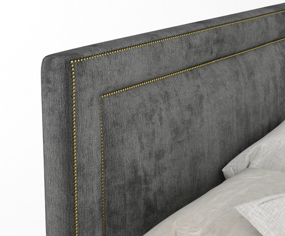 BOXSPRINGBETT Luxora Anthrazit 140/200 cm - Anthrazit/Schwarz, Holz/Holzwerkstoff (140/200cm) - Maison de Reve