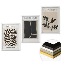 WANDBILDER 3er-Set - 40x60 cm Weißer Rahmen - Minimalistische Pflanzenposter - Weiß, Kunststoff (40/60cm) - ArtPrintCave