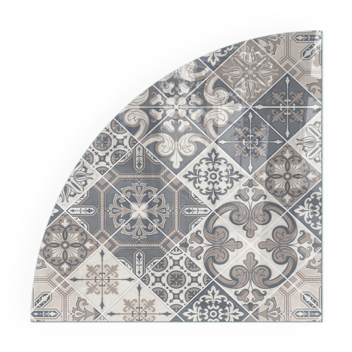 GLASPLATTE für Kamin 100x100 cm - Grau, Glas (100/100/0.4cm) - TULUP