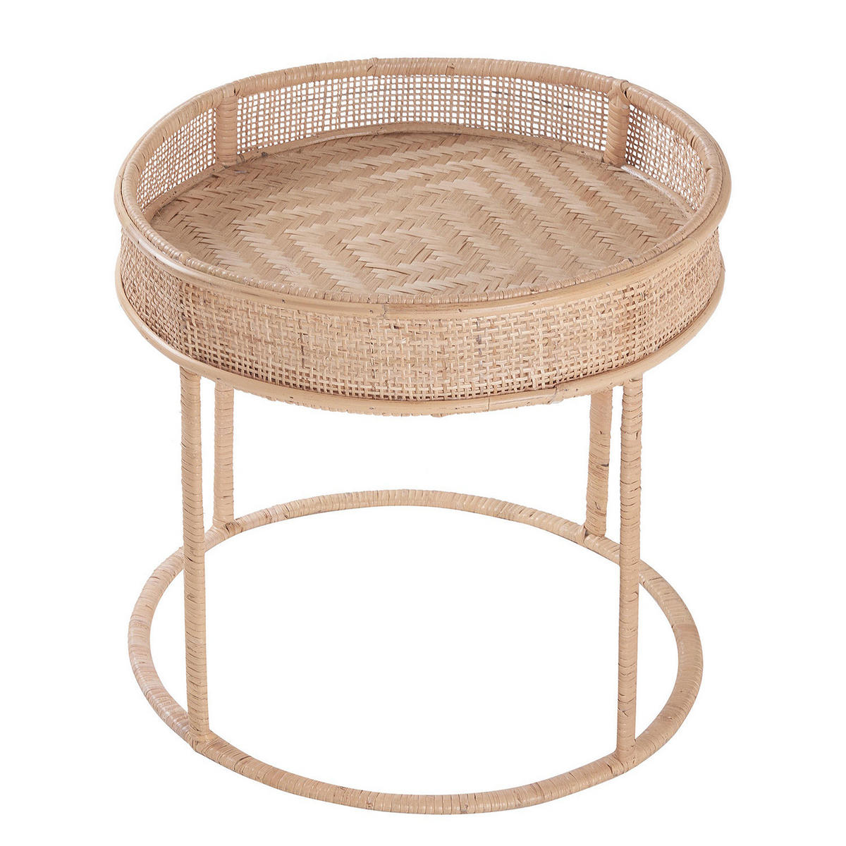 BEISTELLTISCH Boho Lounge - Beige, Naturmaterialien (40/40/39cm) - Butlers