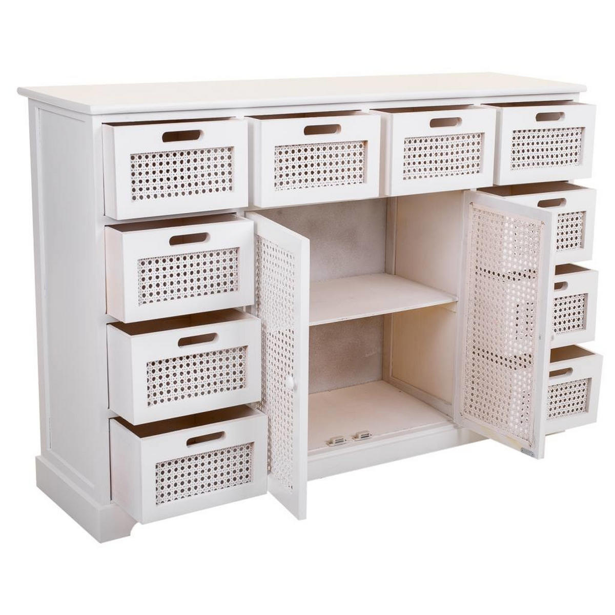 SIDEBOARD aus Holz 113x33x79 cm - Weiß, Holz (113/78.5/33cm) - Wanderlust