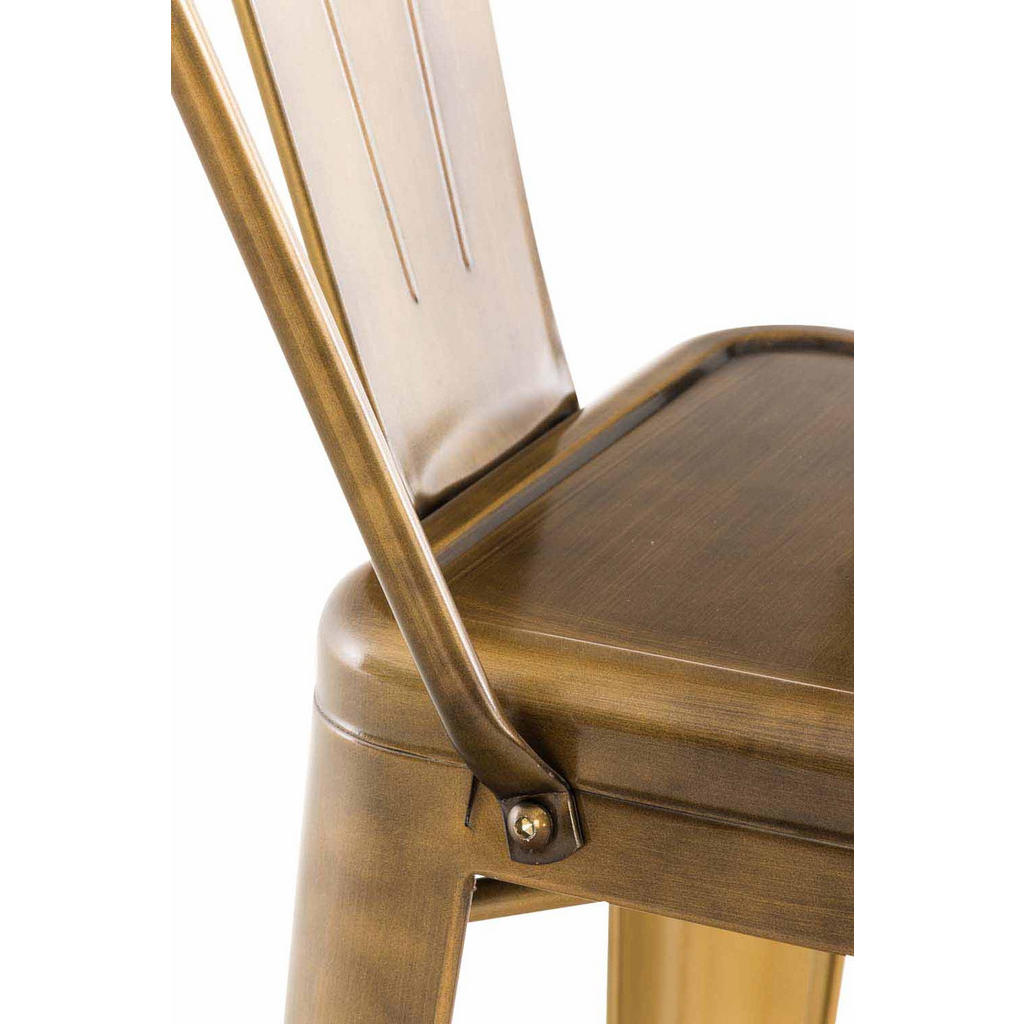 Thumbnail - TPFLiving Barhocker, Gold, Metall, Gittergestell, 44x100x52 cm, Esszimmer, Barmöbel, Barhocker