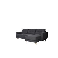 ECKSOFA Marlies In Opera Velvet - Anthrazit, Holzwerkstoff/Textil (233/140cm) - Fun Möbel