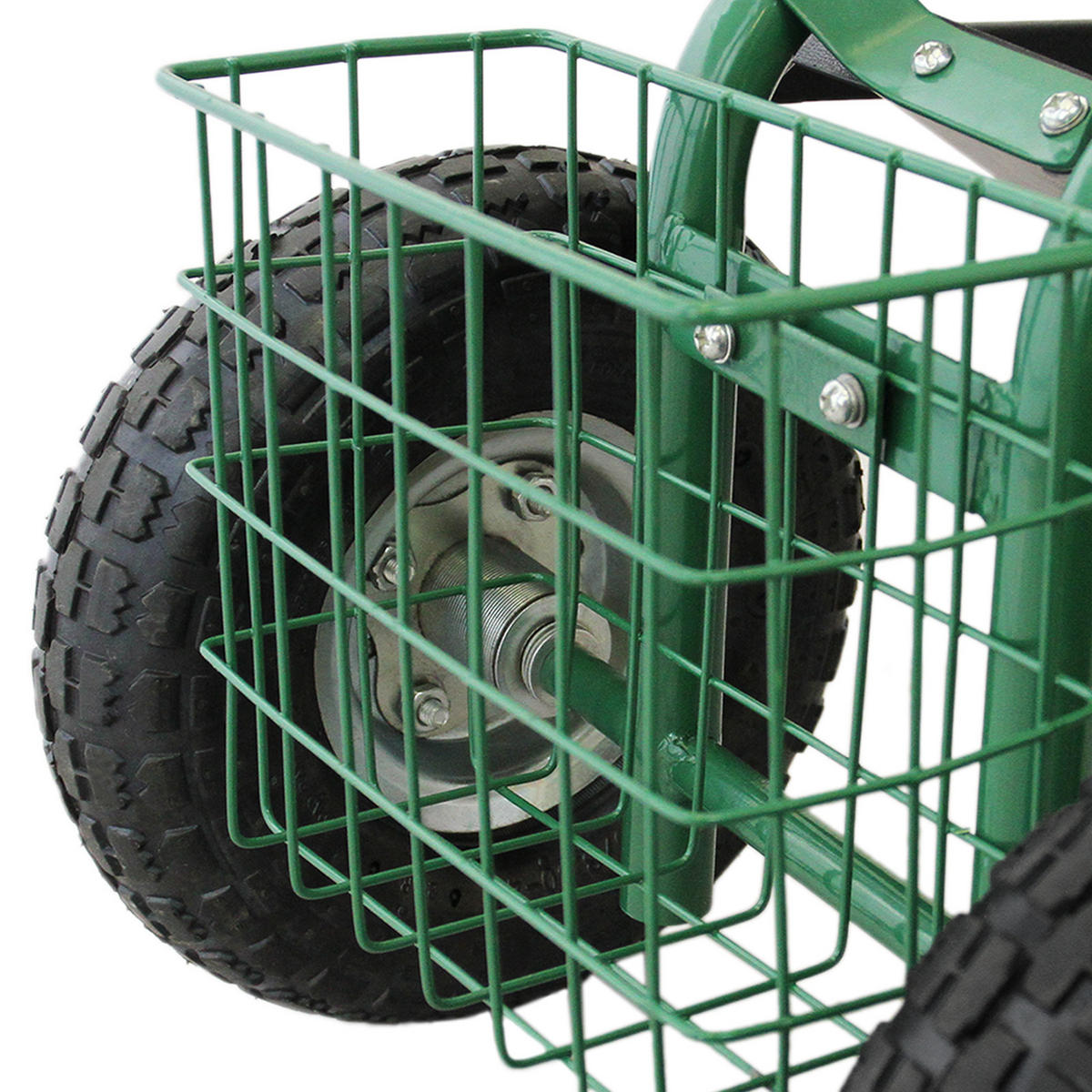 GARTENSITZ mit Werkzeugfach und Korb - Grün, Metall (44/94/80cm) - Monster Racking