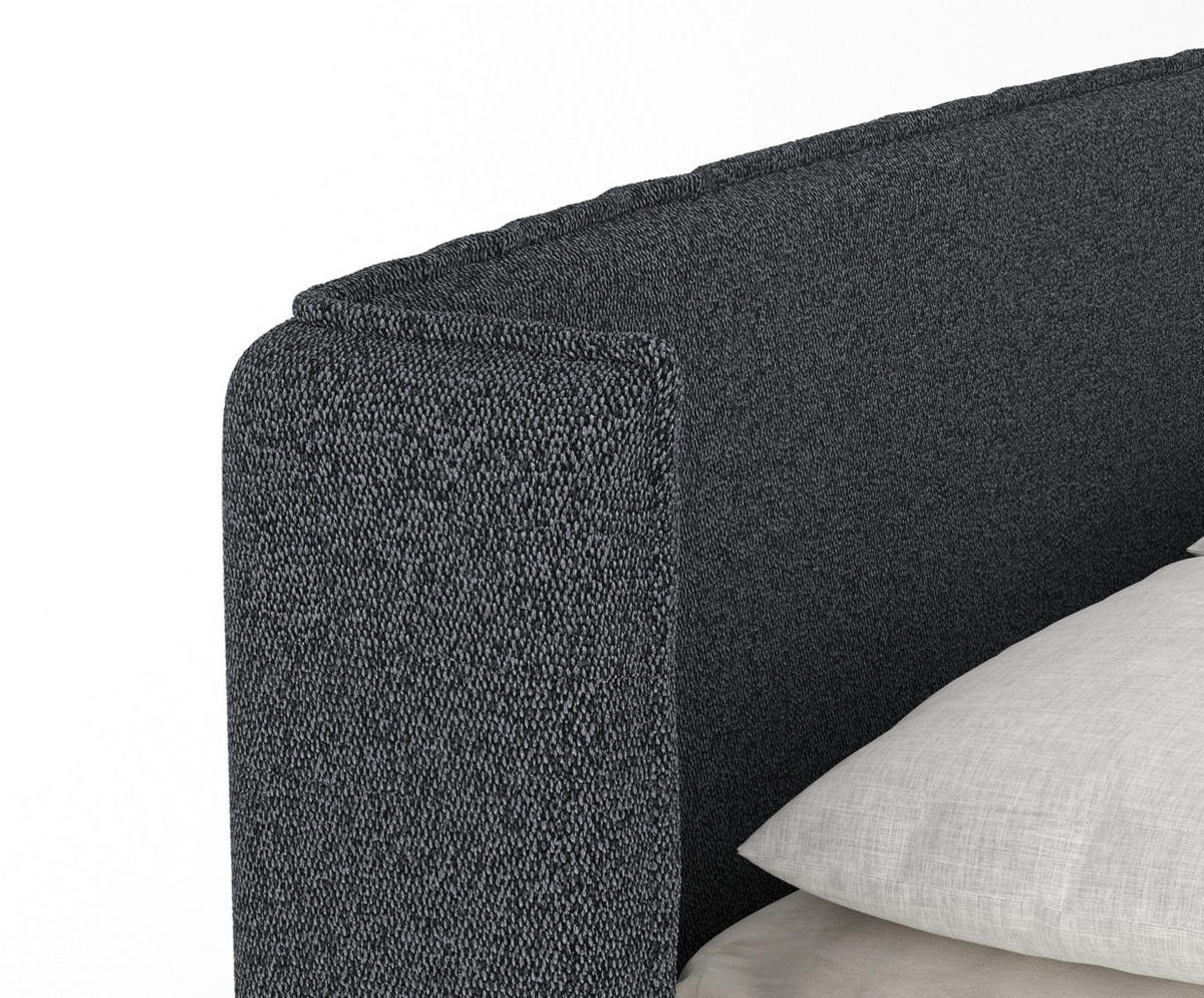 BOXSPRINGBETT Carizzo Schwarz 200/200 cm mit Matratze und Topper - Schwarz, Holz/Holzwerkstoff (200/200cm) - Maison de Reve