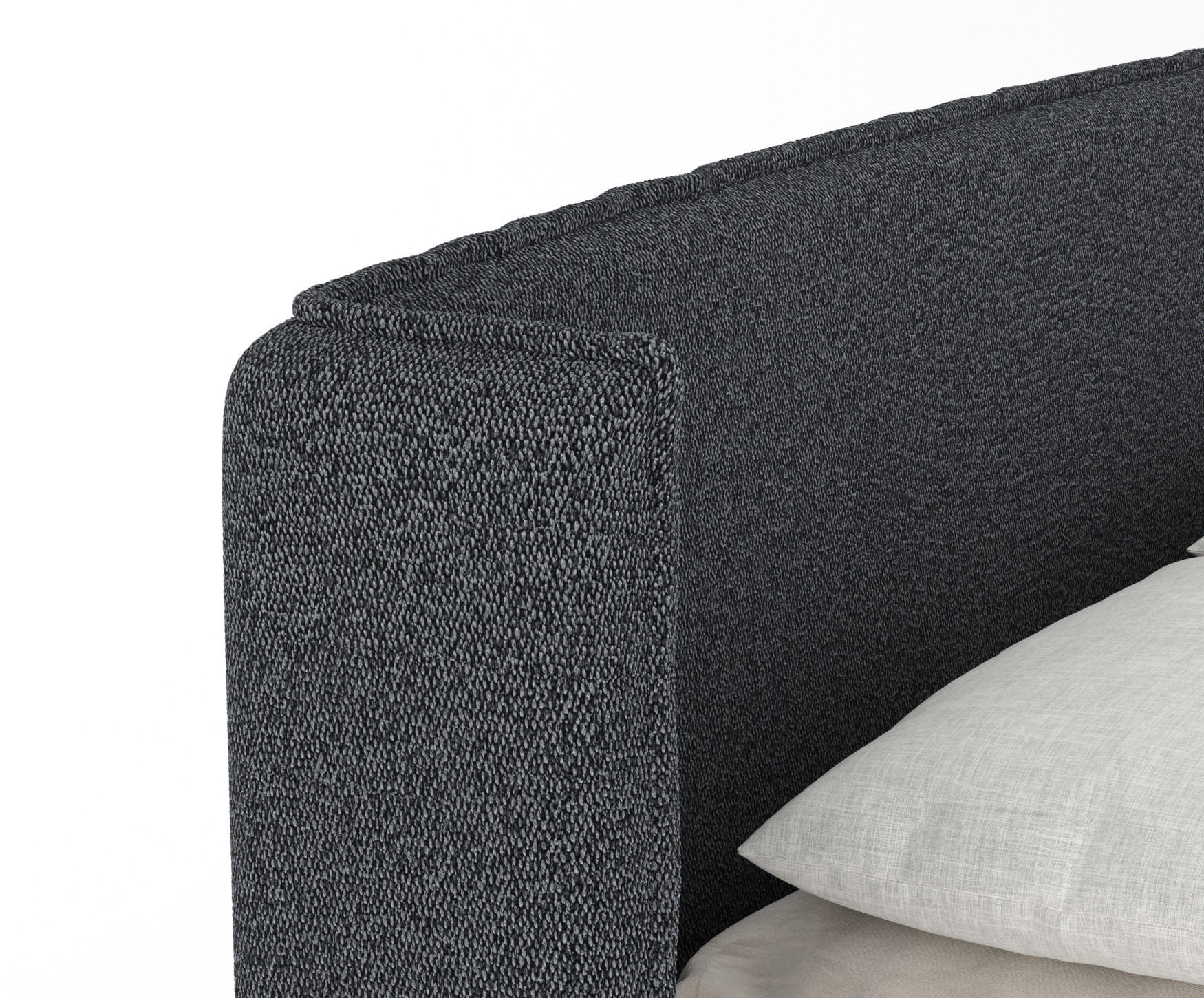 Thumbnail - Maison de Reve Boxspringbett, Schwarz, Textil, Buche, Kiefer, H2 + H3, Höhe ca. 36 cm, 200x200 cm, FSC 100%, Made in EU,...