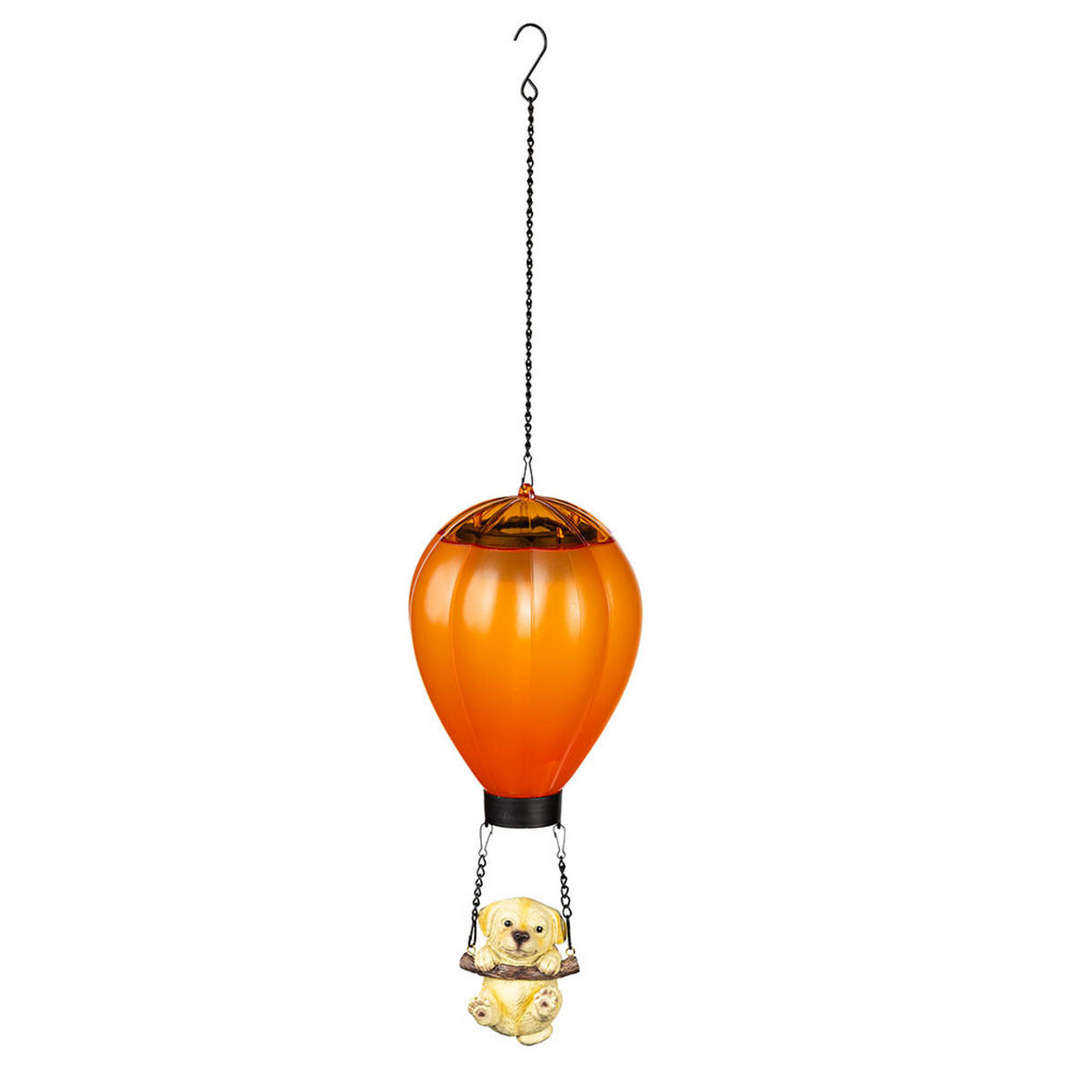 HÄNGELAMPE Solarleuchte Heißluftballon Hund Katze 4er Set - Multicolor, Metall (12/12/49cm)