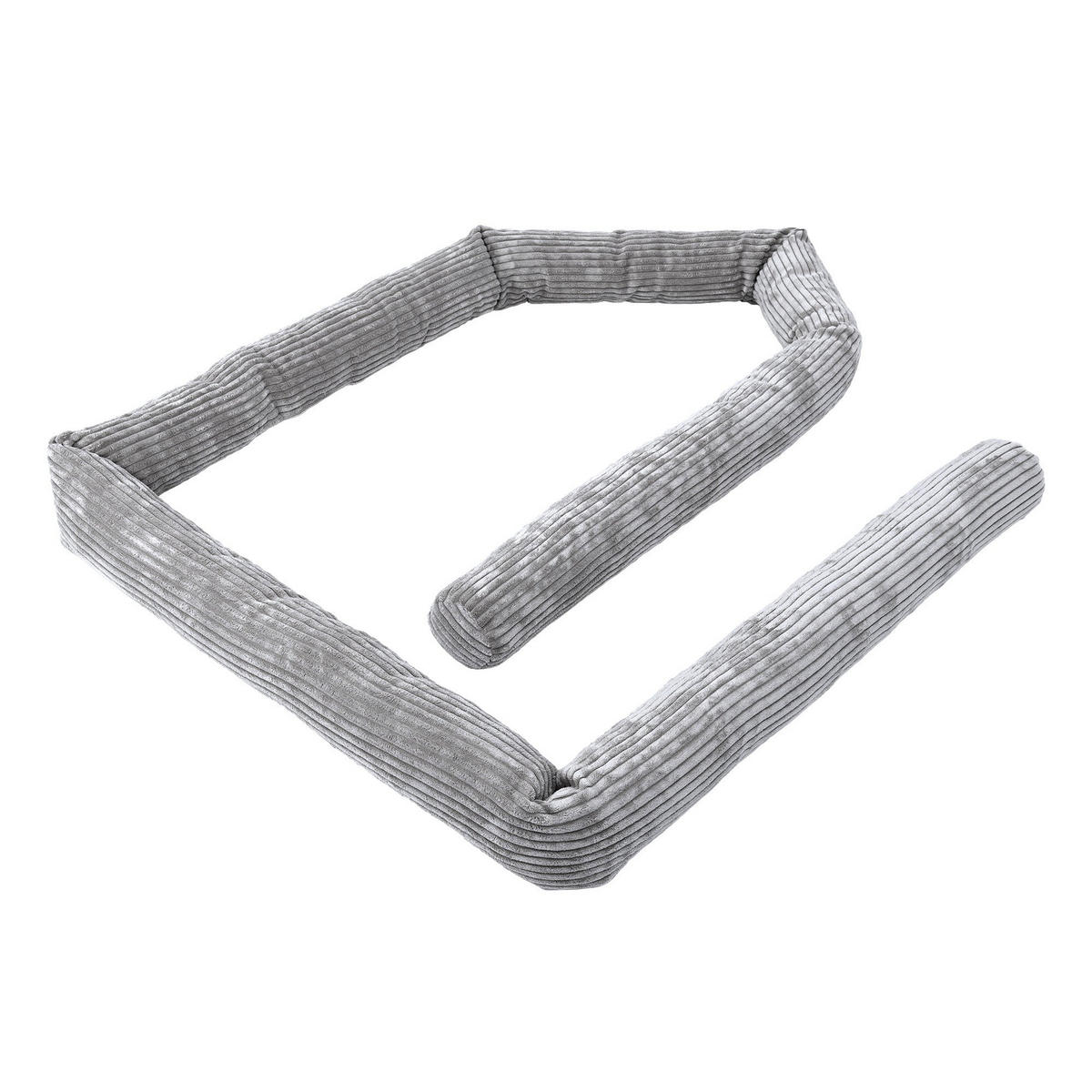 BETTUMRANDUNGSSCHUTZ Bettschlange aus Cord, 400 cm, Grau - Grau, Textil - MeowBaby