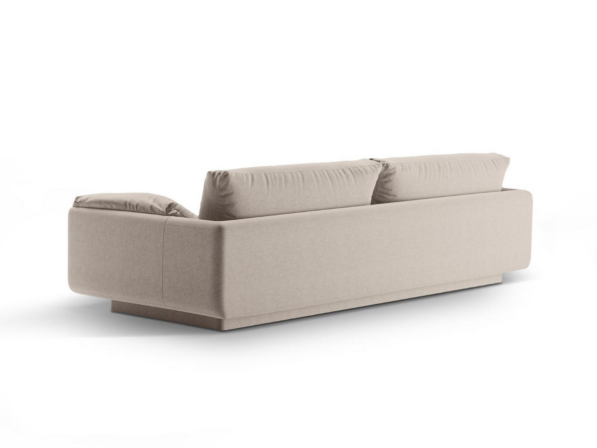 SOFA Torino aus strukturiertem Stoff leichtes beige 4 Sitzplätze - Creme, Textil (250/83/103cm) - Micadoni
