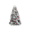 LAALU WEIHNACHTSBAUM geschmückt künstlich mit 213 Stk Kugeln POLAR RED 300 cm mit Metallständer - Weiß, Kunststoff (300cm) - LAALU