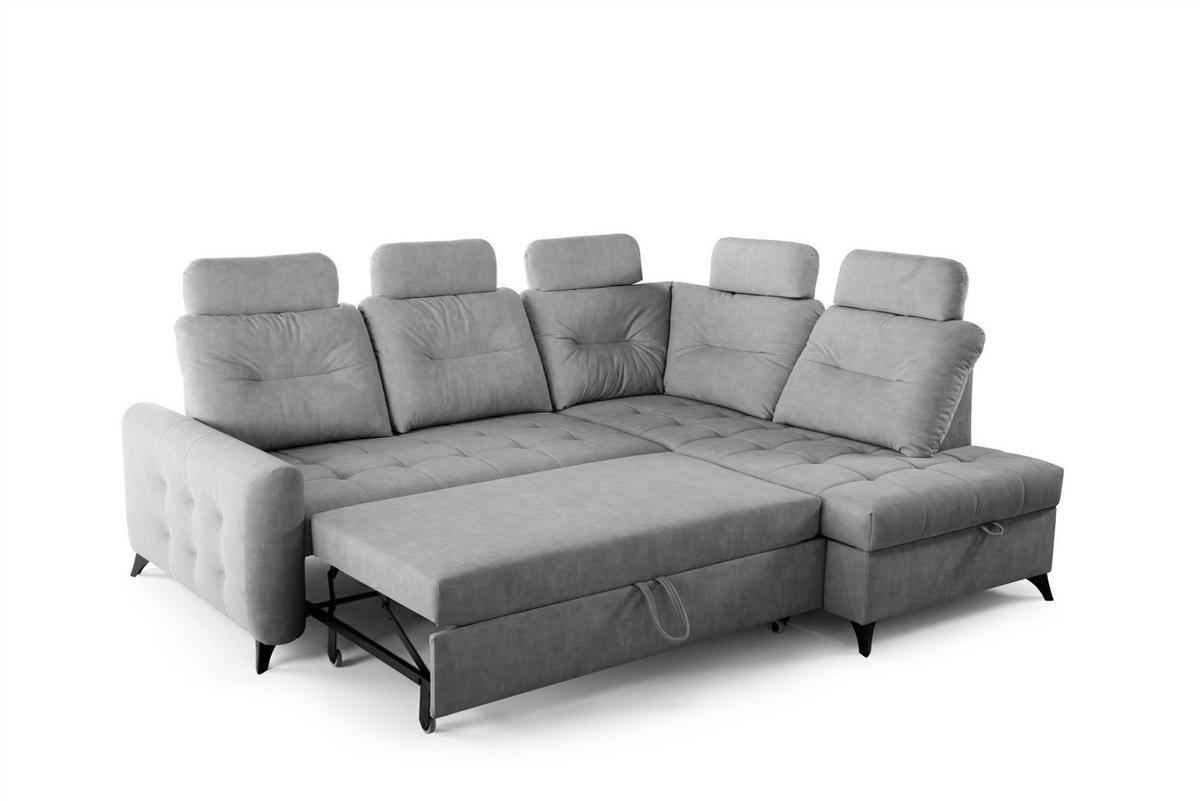 ECKSOFA Wendie - Grau, Holzwerkstoff/Textil (250/200cm) - Fun Möbel