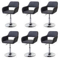 ESSZIMMERSTUHL Grau, Silber 6er-Set - Silberfarben/Grau, Textil (58/89/55cm) - MCW