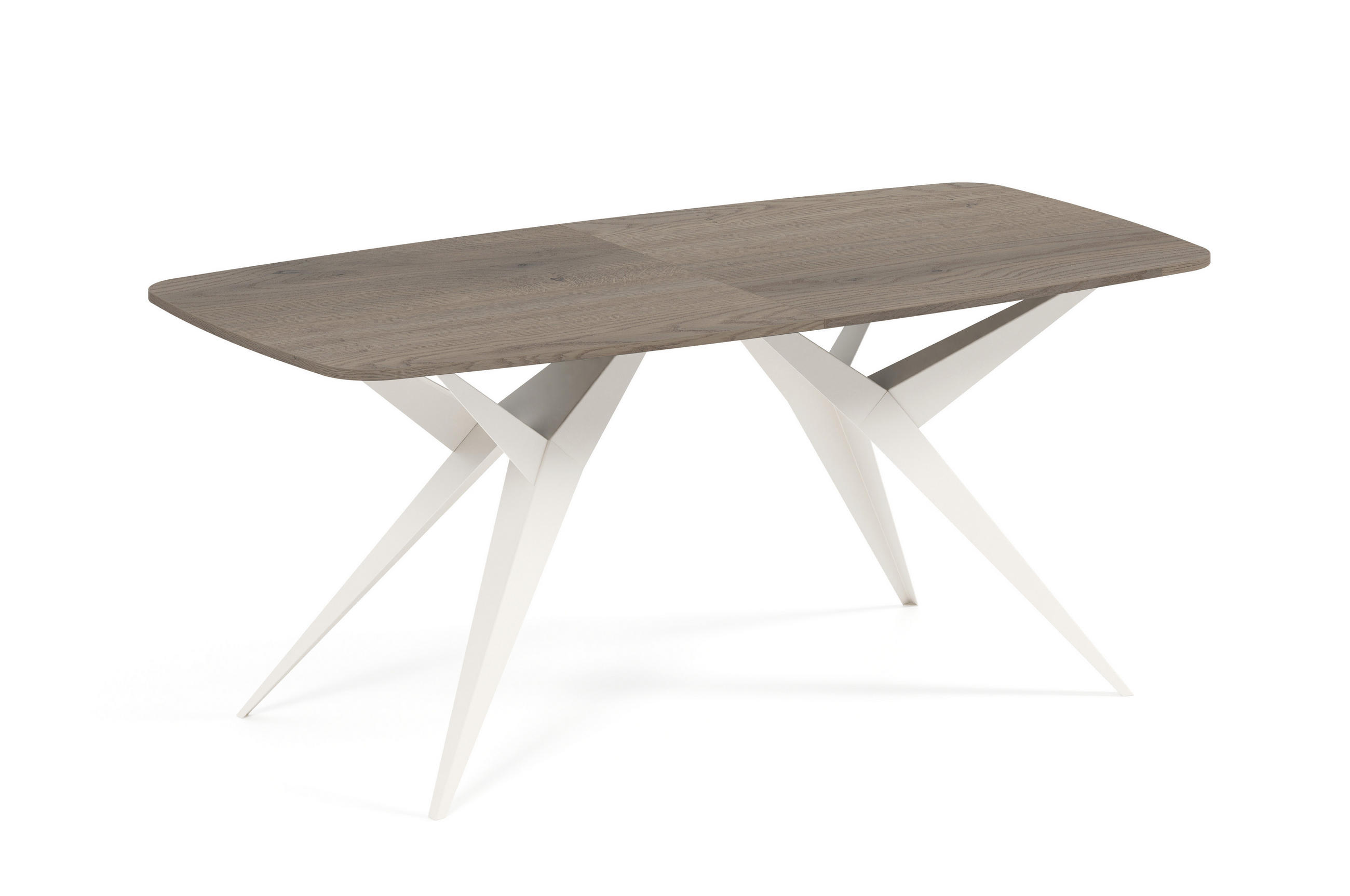 ESSTISCH AXIS - Sandfarben/Kaschmir, Holzwerkstoff/Metall (90/180/76cm) - Meblini