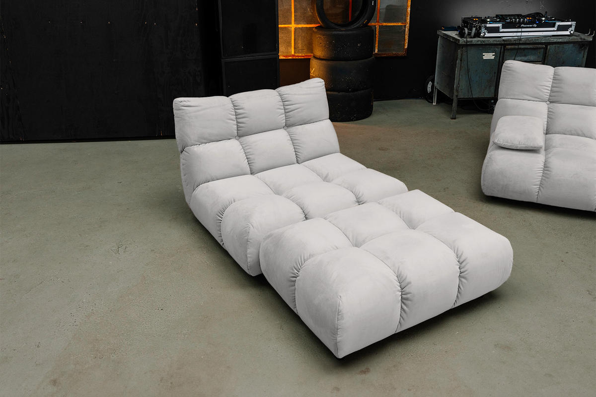 DREHSESSEL VIVIEN Silber Velvet Drehbar (360°) - Silberfarben/Schwarz, Kunststoff/Textil (112/85/108cm) - KAWOLA