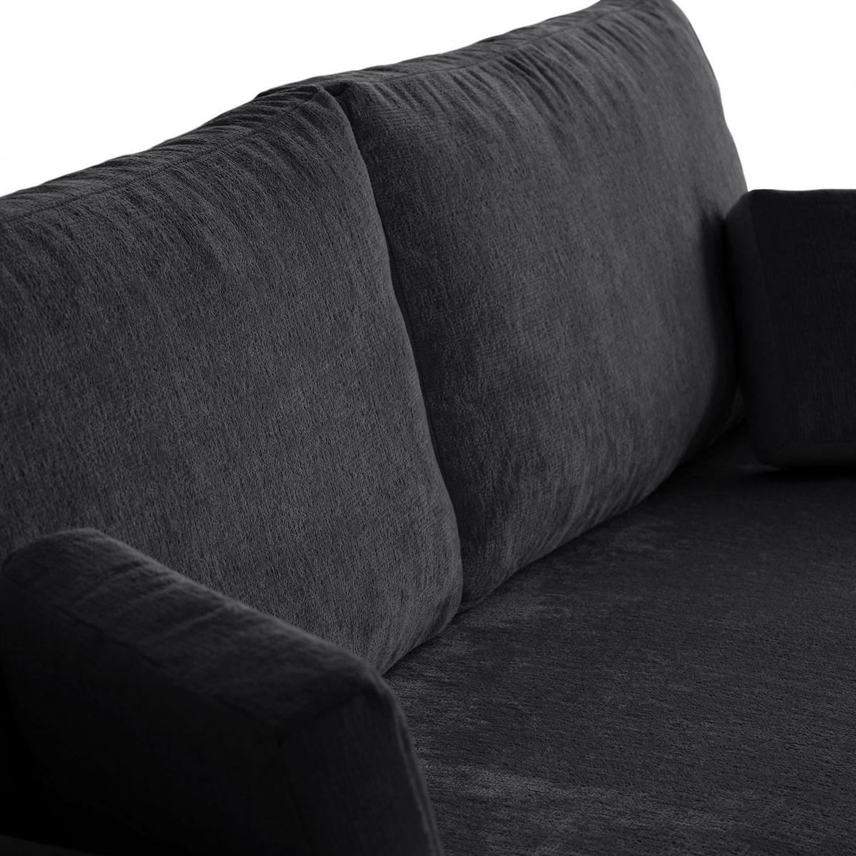 SOFA NUBO mit Schlaffunktion und Bettkasten Harmony 90 - Grau, Textil (205/91/86cm) - Lookway