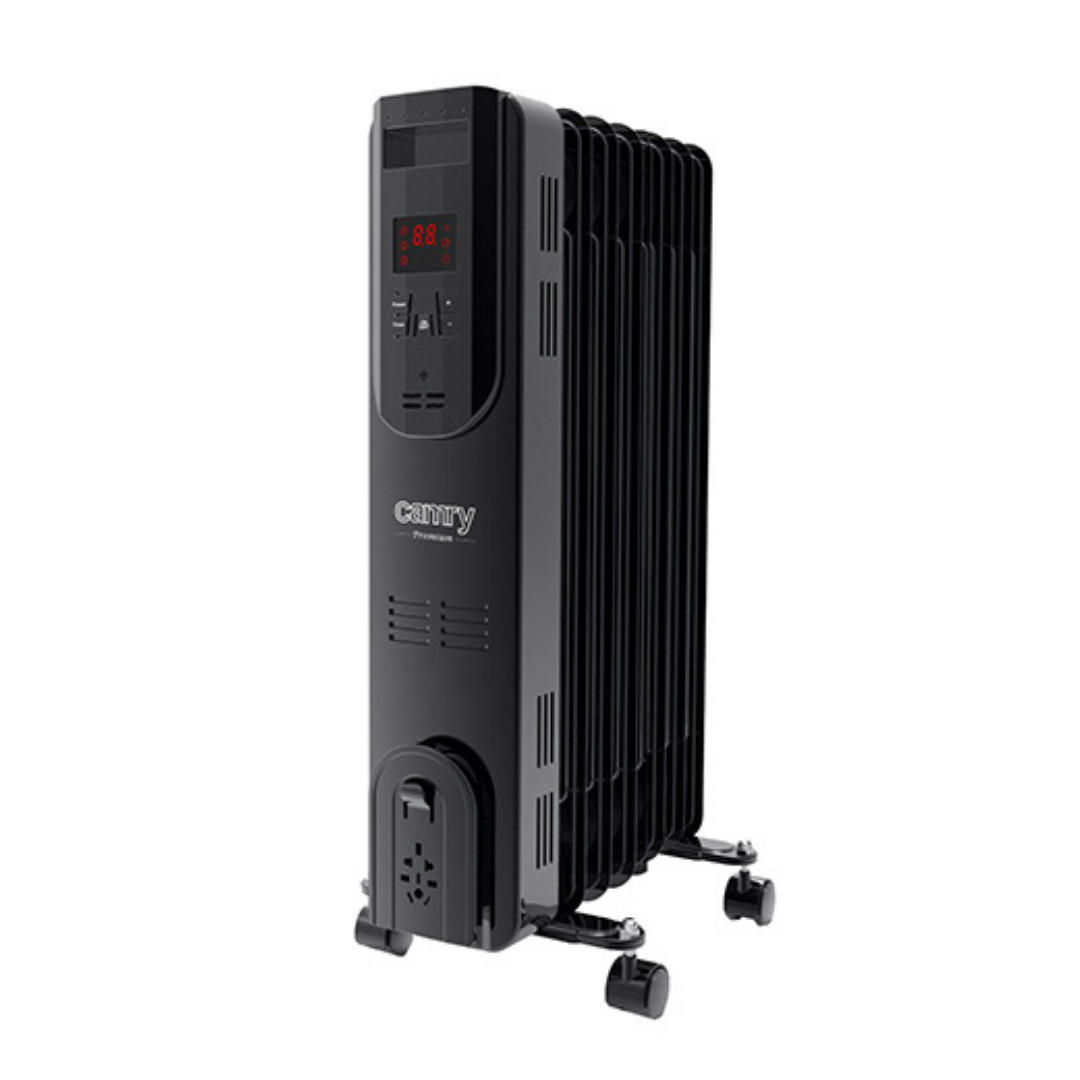 ÖLRADIATOR CR7812 Schwarz 1500W - Schwarz, Kunststoff/Metall (33/59.5/24cm) - camry