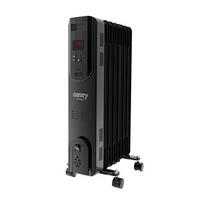 ÖLRADIATOR CR7812 Schwarz 1500W - Schwarz, Kunststoff/Metall (33/59.5/24cm) - camry