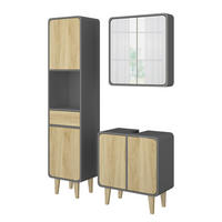 KOUPELNOVÝ NÁBYTEK Arla Antracit/dub - antracitová/barva dubu, kompozitní dřevo (60/61/30cm) - Vicco