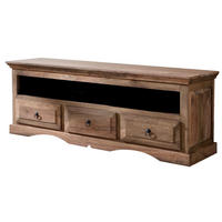 TV-BOARD Sheesham 150x45x55 grau geölt LEEDS #43 - Grau, Holz (150/55/45cm) - Massivmoebel24