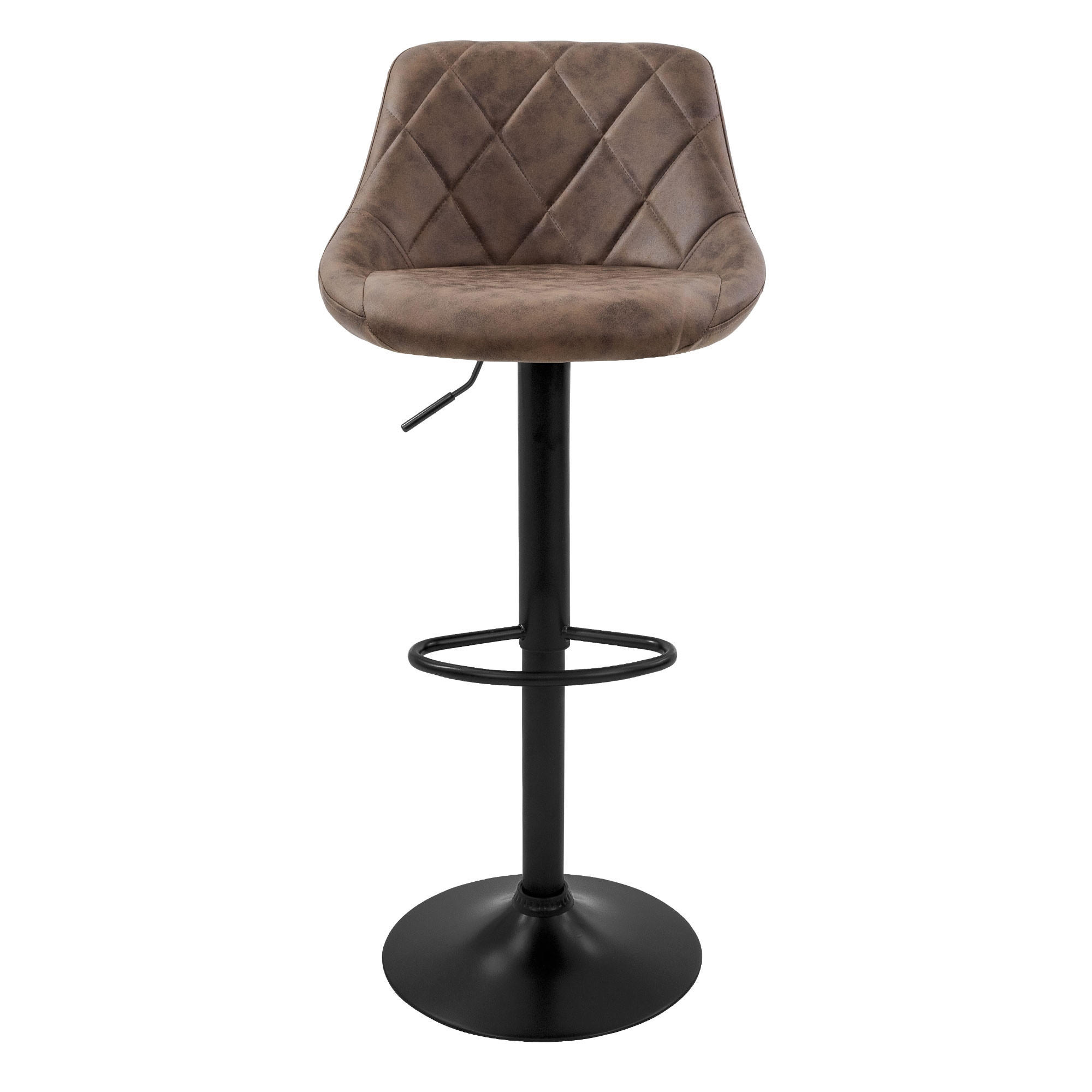 BARHOCKER Microfaser braun 2er Set - Braun, Metall (37/106/47cm) - ML-DESIGN