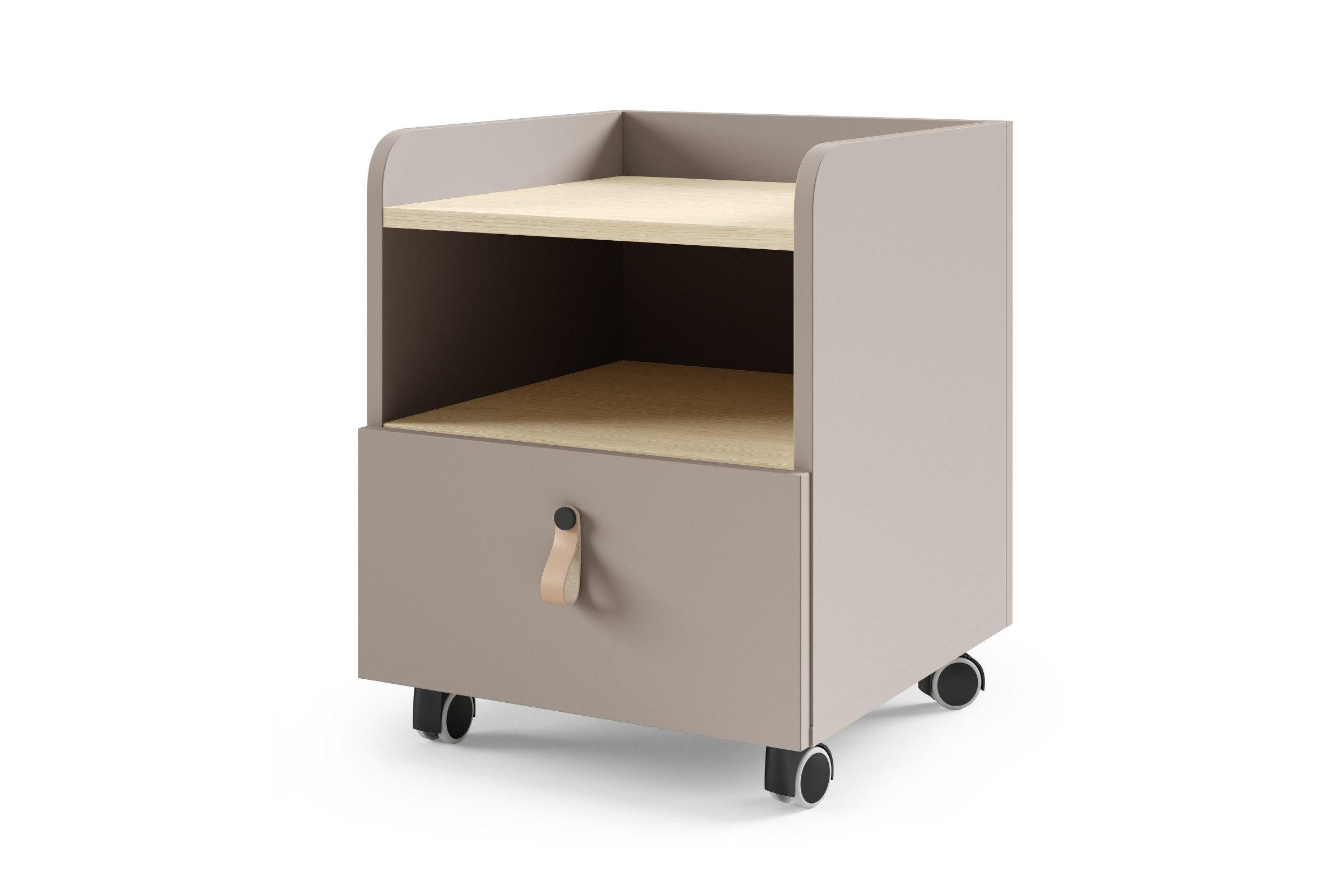 ROLLCONTAINER SOVI 17 40 / 49 / 42 cm in Porcini / Eiche Mavelie - Greige/Eichefarben, Holzwerkstoff (40/49/42cm) - Deine Möbel 24