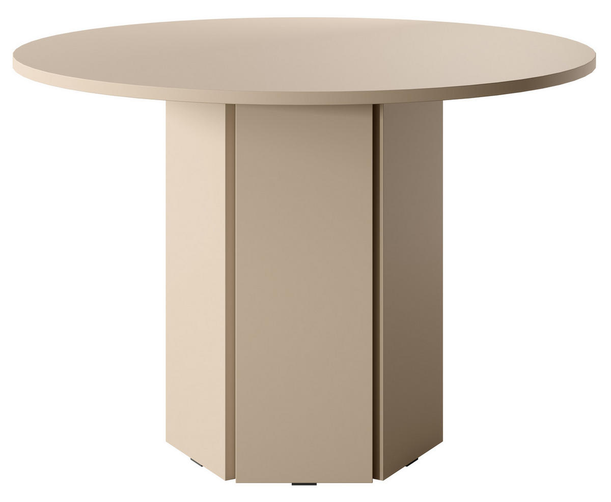 ESSZIMMERTISCH Hexa Beige Cappuccino rund 110 cm - Beige, Holzwerkstoff (110/110/75cm) - Selsey